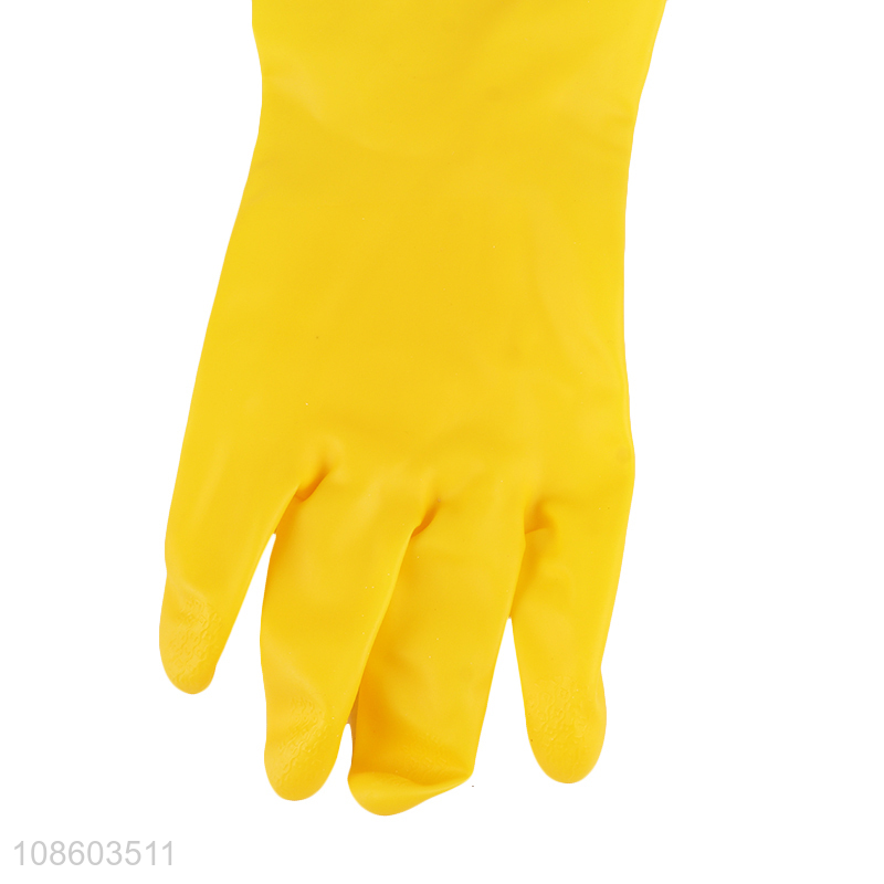 Hot products yellow kitchen bathroom cleaning gloves for sale