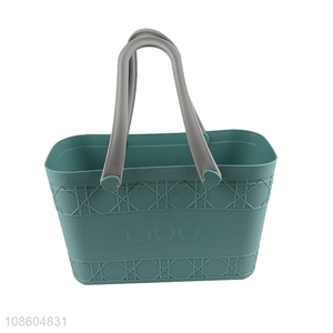 Good quality plastic portable handle shopping basket for sale