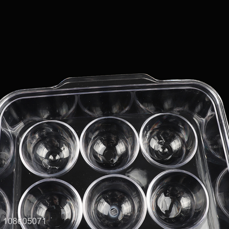 Wholesale 12 egg holder plastic egg storage container with lid