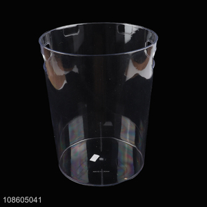 Good quality mini clear plastic waster bin trash can for desktop