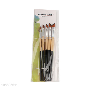 Factory supply 5pcs paint brush set oil painting brush set