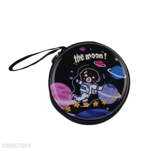 Factory supply round cartoon mini coin purse children wallet