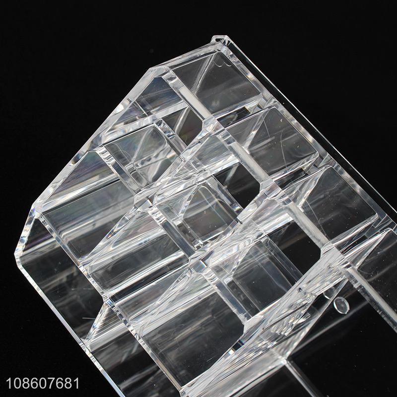 Factory supply transparent acrylic cosmetic organizer makeup display rack