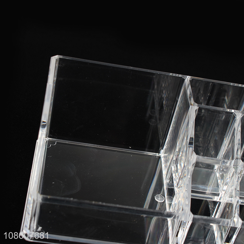 Factory supply transparent acrylic cosmetic organizer makeup display rack