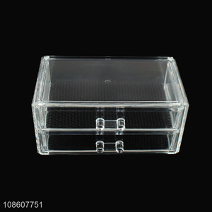 Wholesale clear acrylic makeup organizer stackable display drawers