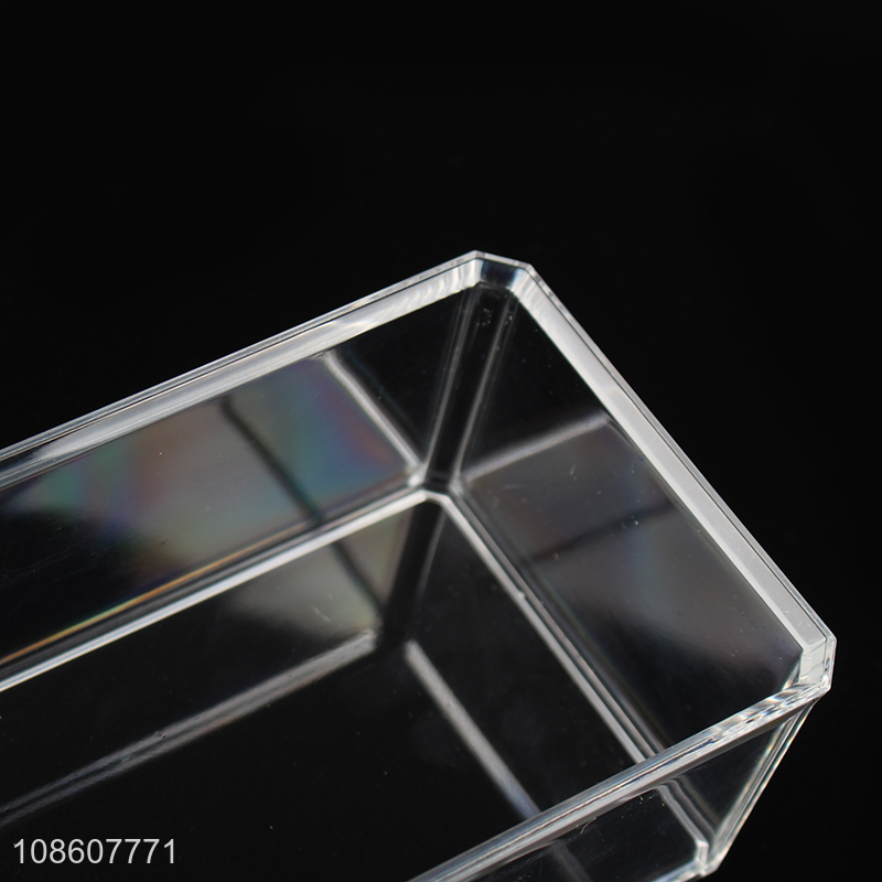 Hot selling transparent acrylic makeup organizer jewelry storage box