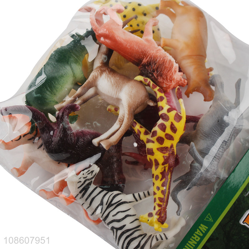 Wholesale 12pcs 4 inch wild animal model toys pvc animal toys