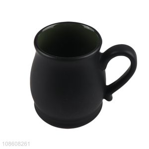 Online wholesale matte chubby ceramic mug drinking cup with handle