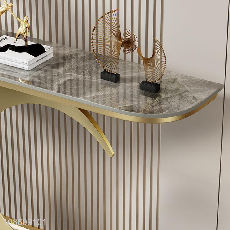 China imports metal art marble console table for living room