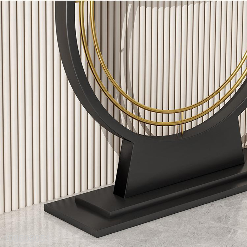 Online wholesale marble entryway console table with black frame
