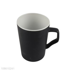 Wholesale two-tone matte ceramic mugs coffee cups with handle