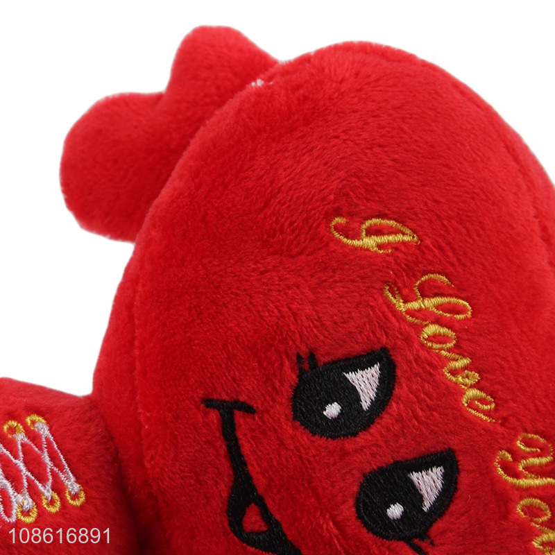 Hot selling soft cotton heart shape plush toys wholesale