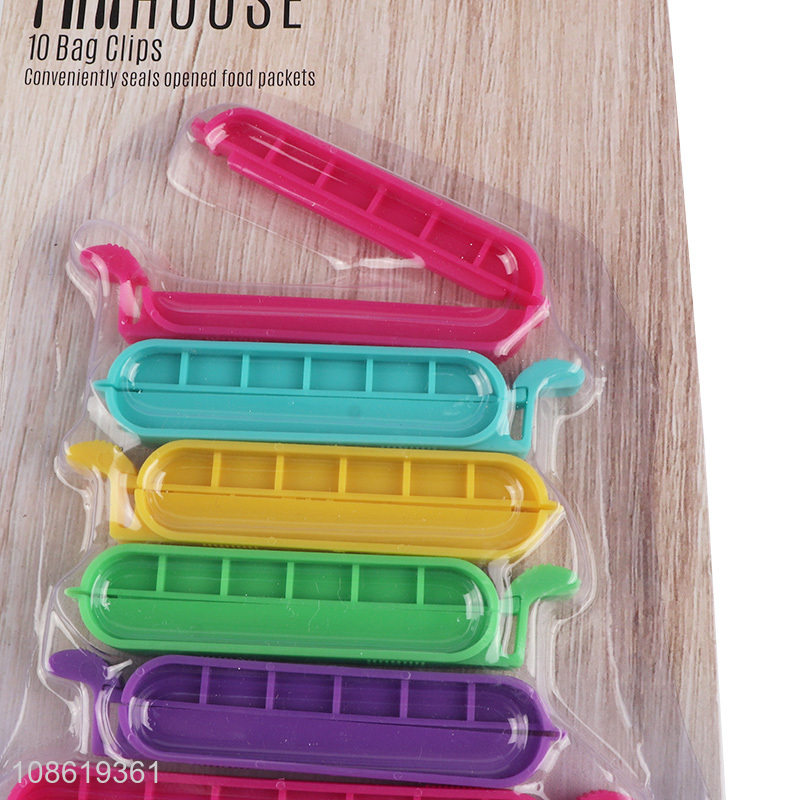 Good selling multicolor 10pieces food sealing clip bag clips