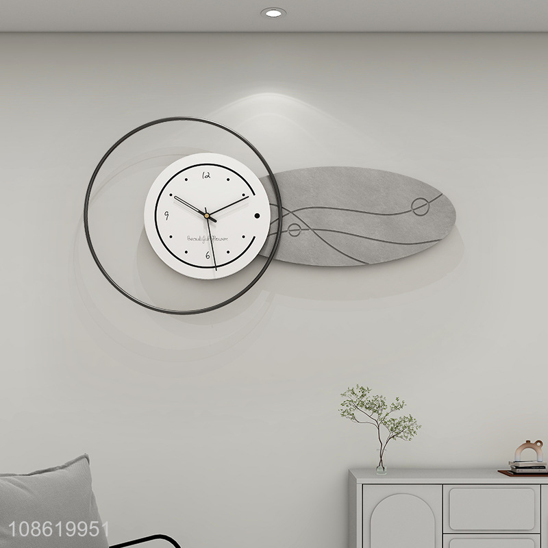 Factory price European style iron art wall clock silent quartz clock