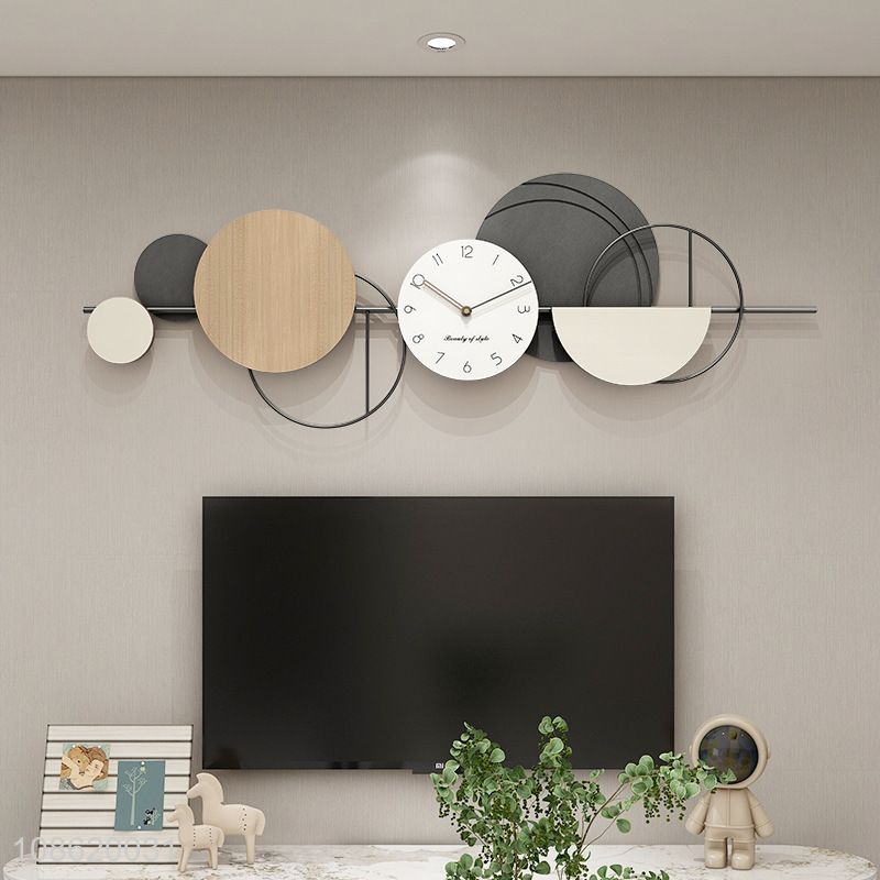 Factory supply Nordic style luxury big metal wall clock quartz clock