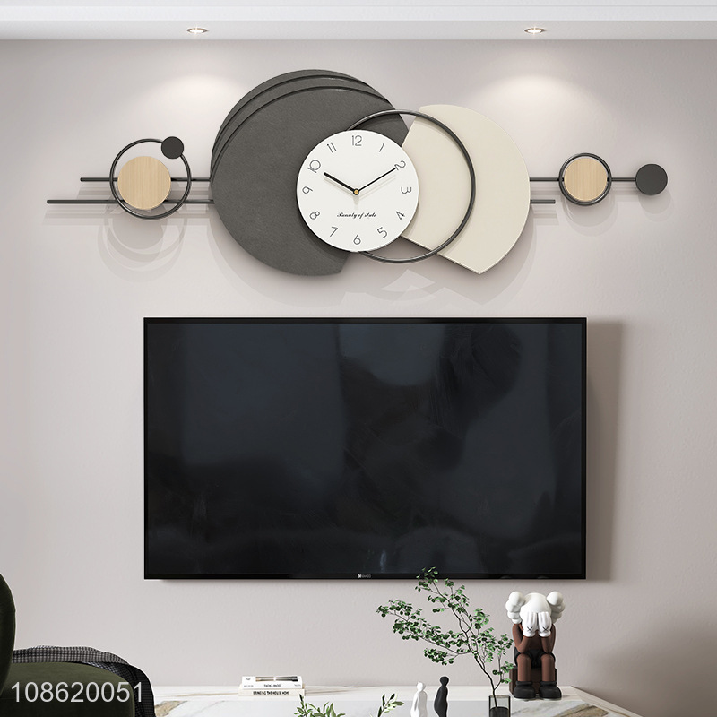 Most popular simple large metal wall clock custom geometric wall clock