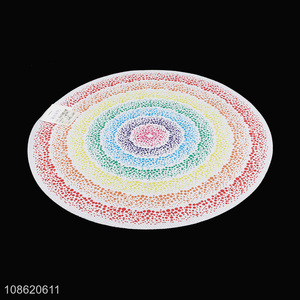 New product round woven textilene table mat placemat for sale