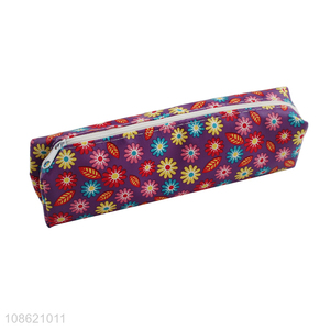 China wholesale flower pattern pencil bag for stationery storage