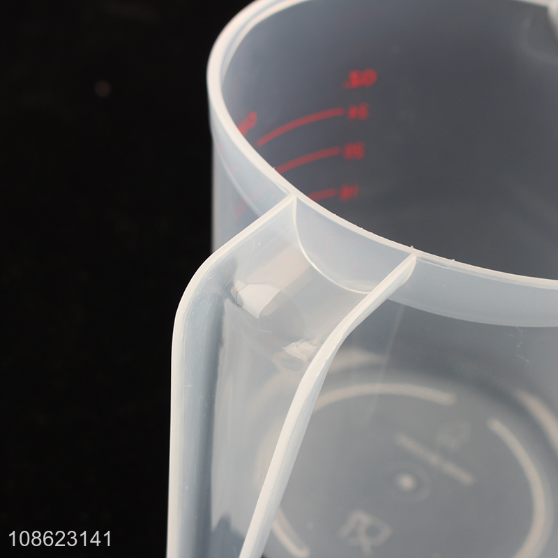 Wholesale 3pcs transparent plastic measuring cup for baking & cooking