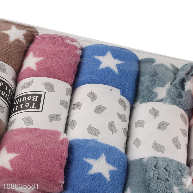 China factory star pattern reusable hand towel face towel