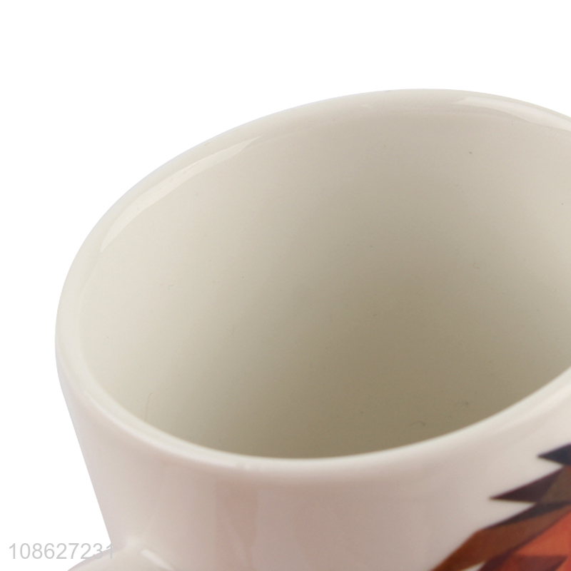 Hot products ceramic lion pattern water cup drinking cup