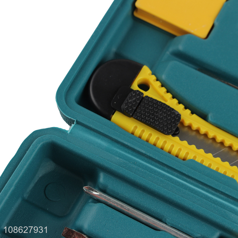 Wholesale household hand tool kit with plastic storage case