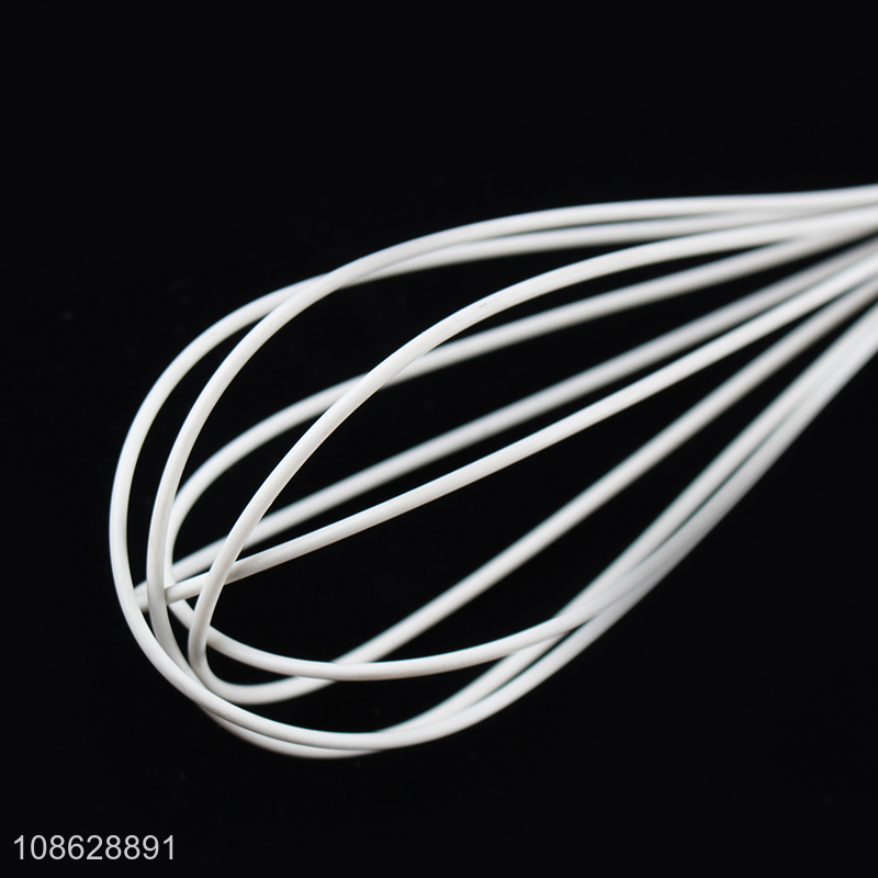 Good quality food grade silicone egg whisk with wooden handle