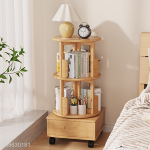 Top selling bedroom furniture multifunctional rotating bookshelf