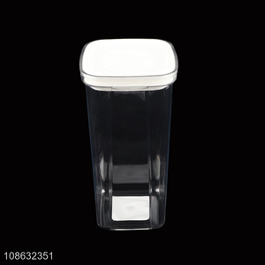 Good quality 2000ml clear plastic airtight food storage jars