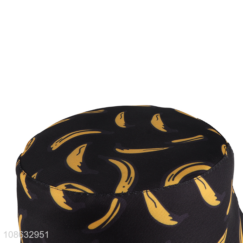 Hot selling banana pattern outdoor fisherman hat beach hat