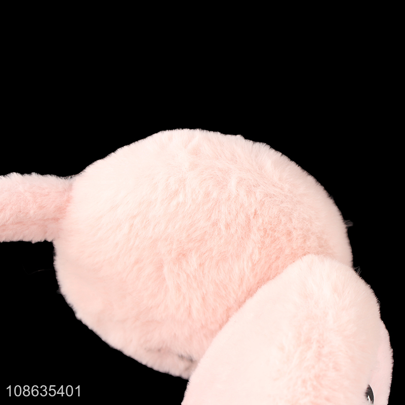 Top quality pink soft warm winter plush earmuffs