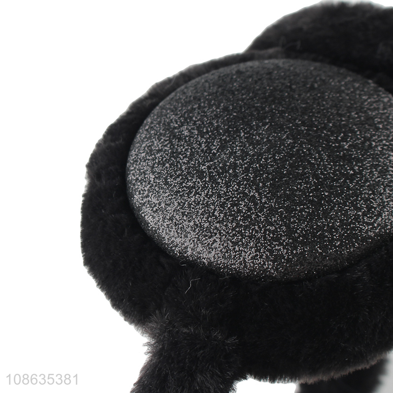 China products black winter warm plush earmuffs for sale