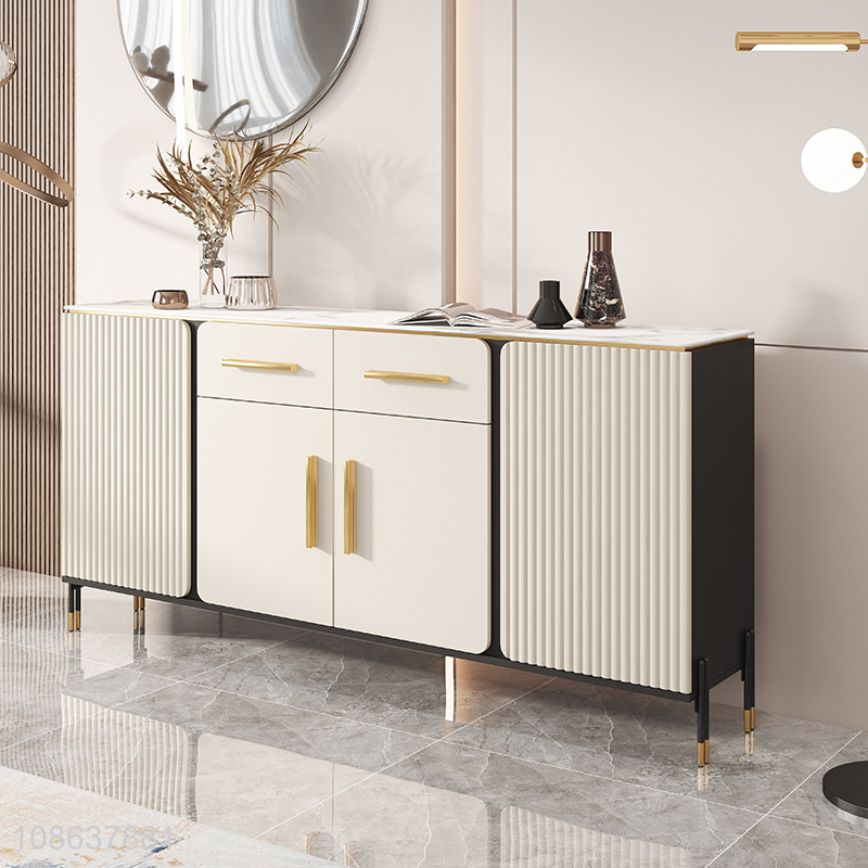 Hot selling luxury modern slate top cabinet kitchen sideboard cabinet