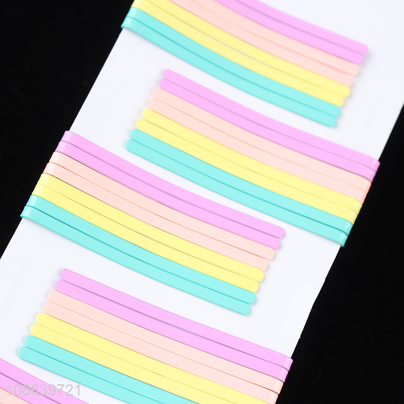 Wholesale macaron colored metal bobby pins iron hairpins hair clips
