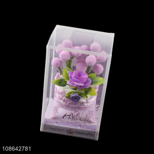 High quality novelty mini simulation flower decoration small gift box