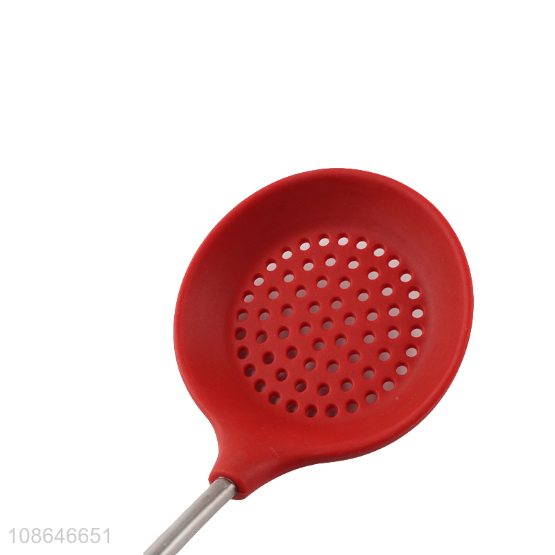 Good selling kitchen utensils silicone slotted ladle wholesale