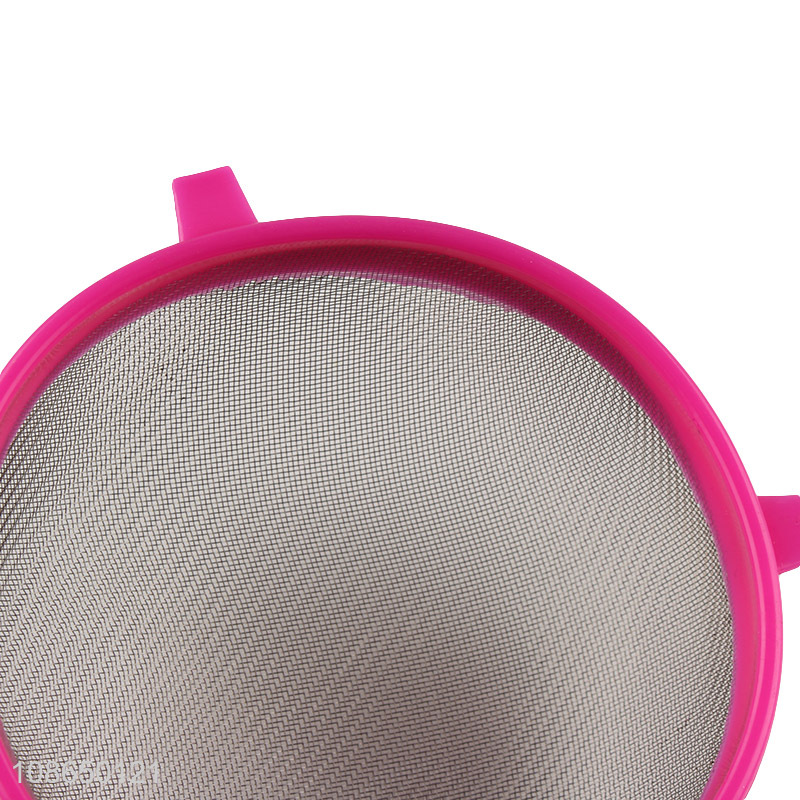 Wholesale plastic sieves mesh stainer colander flour sifter kitchen gadgets