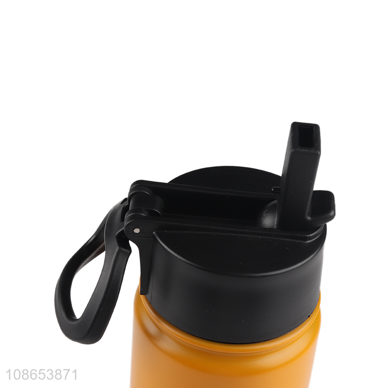 Hot selling stainless steel double walled insulated water bottle with straw