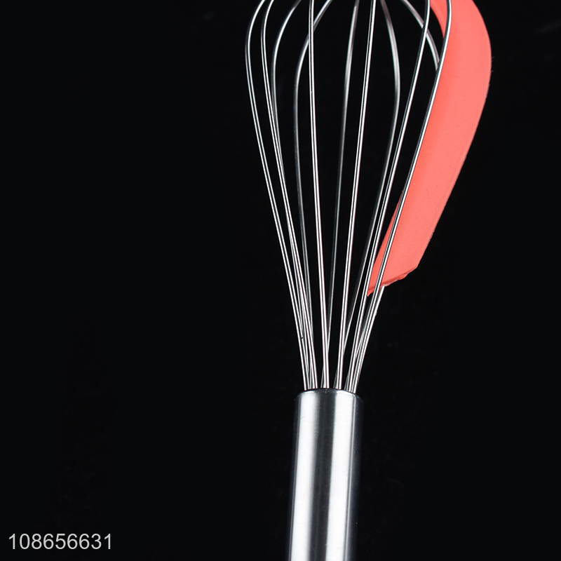 Hot selling kitchen gadget silicone scraper egg whisk wholesale