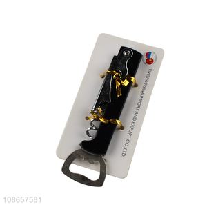 Factory wholesale multi-function iron bottle opener red wine opener