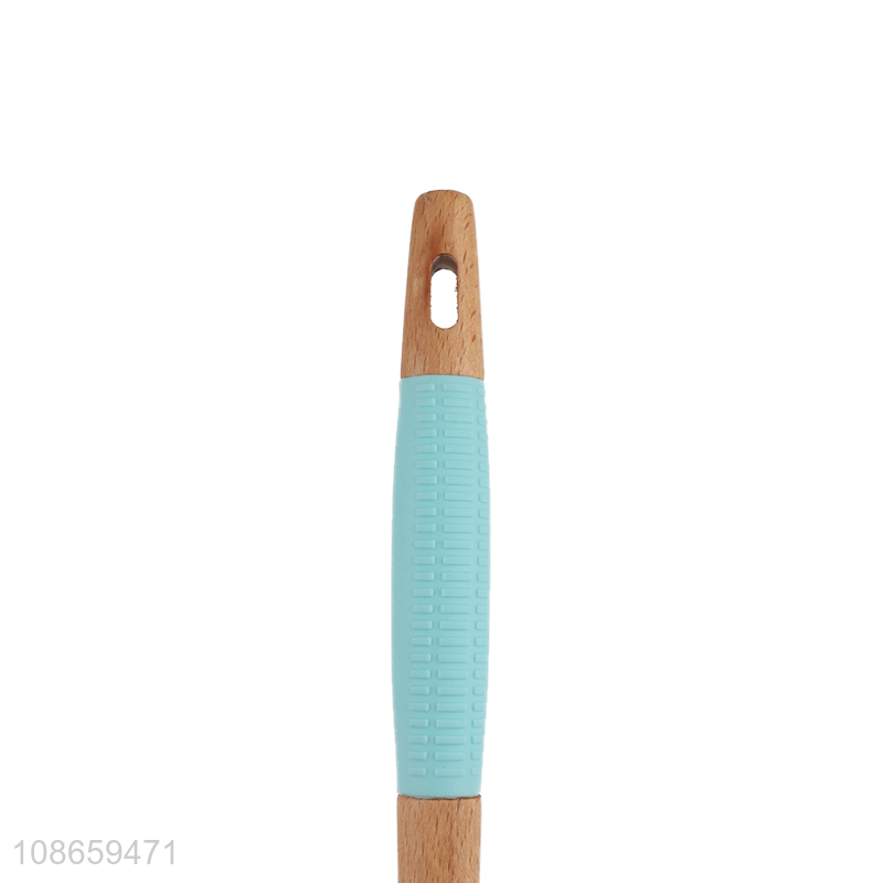 Hot selling silicone scraper baking scraper spatula with wooden handle