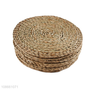 Wholesale 6pcs round woven placemats natural water hyacinth table mats