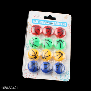 Factory supply 12pcs colorful magnets for whiteboard blackboard refrigerator