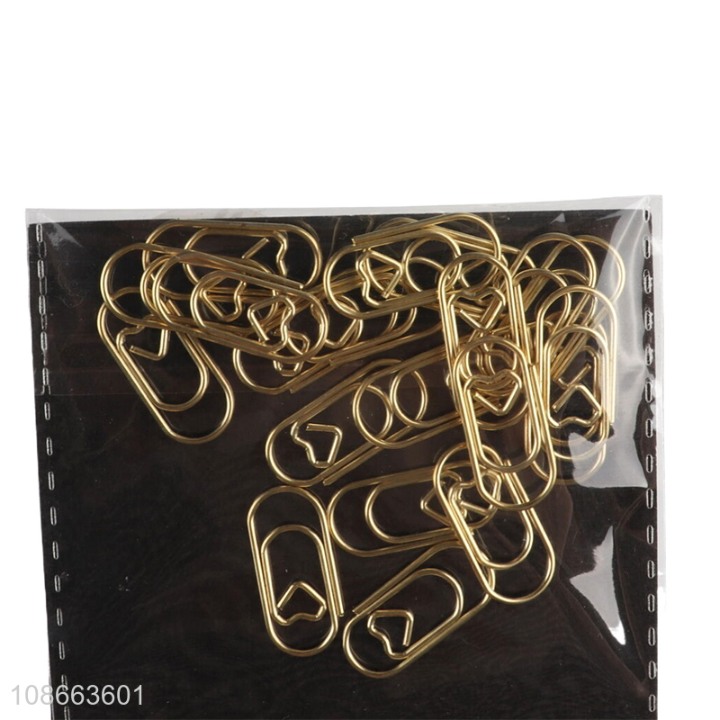 Hot selling multicolor metal paper clips file binding clips wholesale