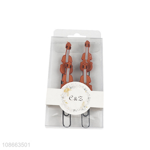 Factory price creative violin shape paper clip metal paper clip for sale