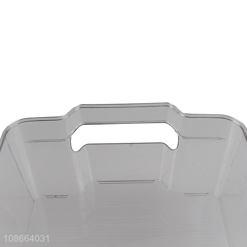 High quality clear refrigerator organizer food storage box with handle