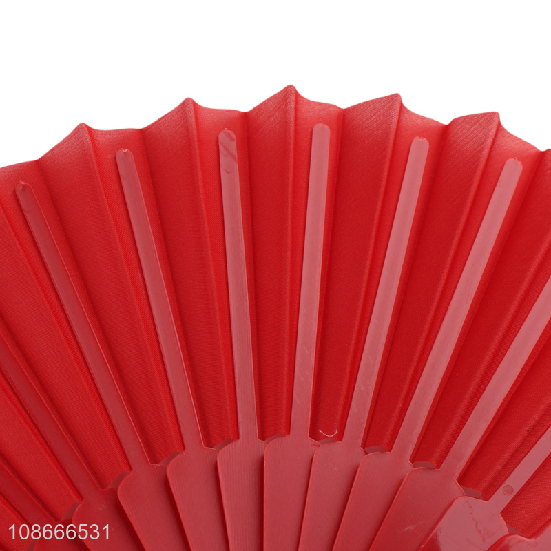 Promotional solid color folding hand fans foldable handhelf fans