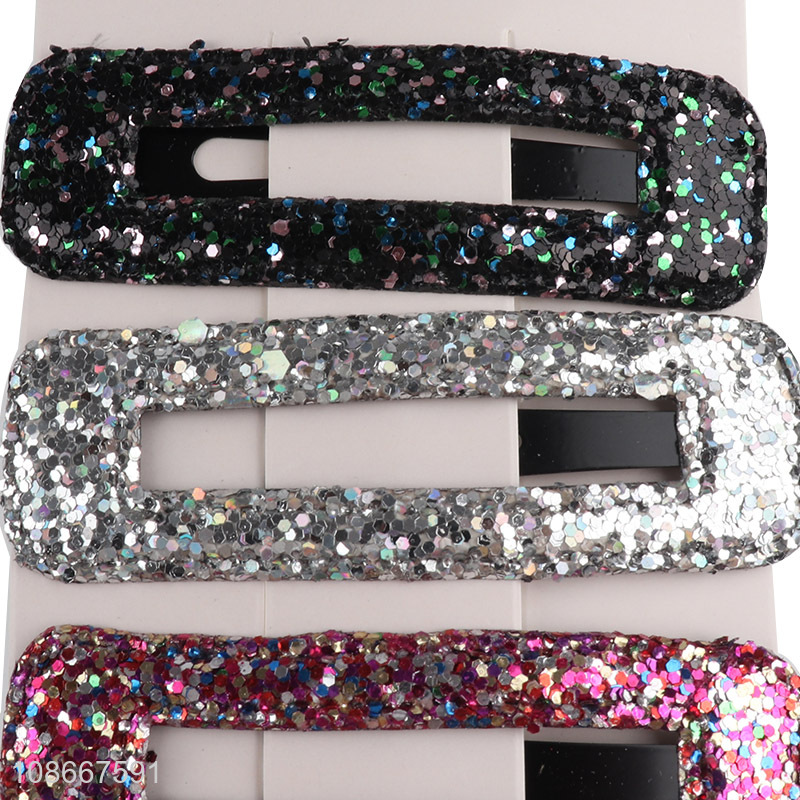 Good quality glitter fashion girls hairpin hair clips hair decoration