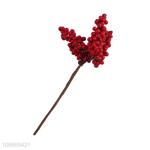 Factory price simulation red berry string for christmas decoration