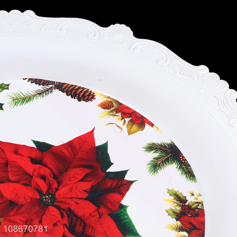 High quality reusable plastic food serving tray serving platter